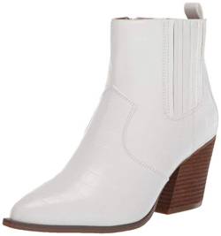 The Drop Women's Sia Pointed Toe Western Ankle Boot, White, 8.5 von The Drop