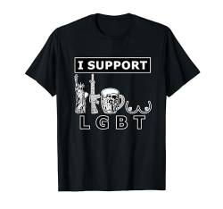 I support LGTB Liberty Guns Beer Tits. Lustige Parodie T-Shirt von The Laughing Professor