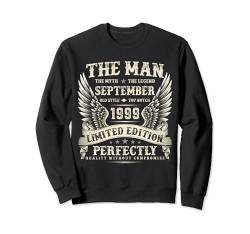 Vintage 25 Jahre alte Geschenke für Männer September 1999 25th Bday Sweatshirt von The Legendary Man's birthday Gifts In September