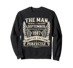 Vintage 37 Jahre alte Geschenke für Männer September 1987 37. Geburtstag Sweatshirt von The Legendary Man's birthday Gifts In September