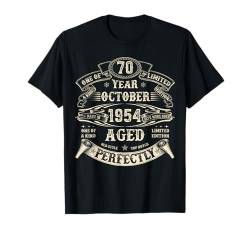 Oktober 1954 70 Years Old Bday 70th Birthday Gifts For Men T-Shirt von The Legendary father's Birthday In October Apparel