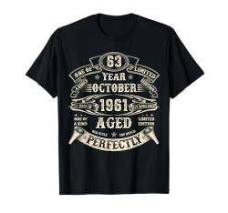 Oktober 1961 63 Years Old Bday 63. Geburtstag Geschenke für Männer T-Shirt von The Legendary father's Birthday In October Apparel