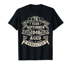 September 1948 76 Years Old Bday 76. Geburtstag Geschenke für Männer T-Shirt von The Legendary father's Birthday In September Tee