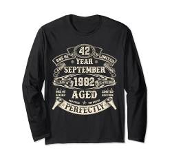 September 1982, 42 Jahre, Geburtstagsgeschenke zum 42. Geburtstag für Männer Langarmshirt von The Legendary father's Birthday In September Tee