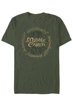 Herr der Ringe - Middle Earth Green - T-Shirt - Schwarz - M - 100% Baumwolle,Jersey von The Lord Of The Rings