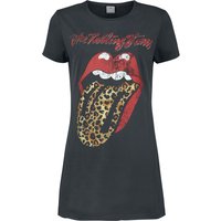 The Rolling Stones Kurzes Kleid - Amplified Collection - Leopard Tongue - S bis XXL - für Damen - Größe M - charcoal  - Lizenziertes Merchandise! von The Rolling Stones