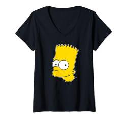 The Simpsons Bart Simpson Face T-Shirt mit V-Ausschnitt von The Simpsons