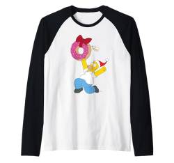 The Simpsons Holiday Homer Simpson Donut Christmas Present Raglan von The Simpsons