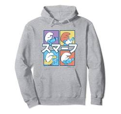 The Smurfs Sideview Face Panels Vintage Kanji Pullover Hoodie von The Smurfs