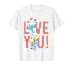 The Smurfs Valentine's Day Love You! Smurfs In Love Big Logo T-Shirt von The Smurfs