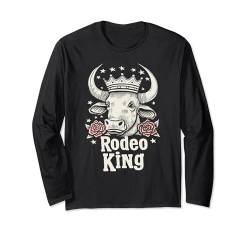 Rodeo King Wild West Herren Vintage Cowboy Bull Riding Langarmshirt von The Wild Western - Bull Riding to Country Concerts