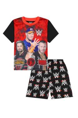 Kurzer Schlafanzug für Jungen, WWE World Wrestling Entertainment Gr. 6-7 Jahre, Schwarz von ThePyjamaFactory