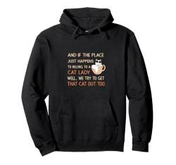 Cat Lady, Kamala Harris als Präsidentin 2024 Pullover Hoodie von Thea Design