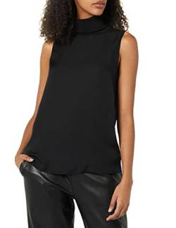 Theory Damen Ärmelloses Rollkragen-Top Bluse, Schwarz, Groß von Theory