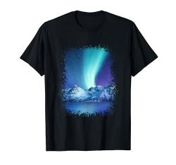 Aurora Borealis Norwegen Foto Spritzer Kunst Design T-Shirt von Therapy Designs