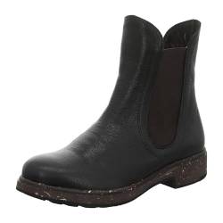 THINK! Damen COGITA chromfrei gegerbte nachhaltige Chelsea Boots, 0000 SCHWARZ, 42 EU von Think!