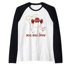 Boo Crew Halloween Cowboy Ghost Design mit Lasso Western Raglan von This is how I Halloween Keep Halloween Simple