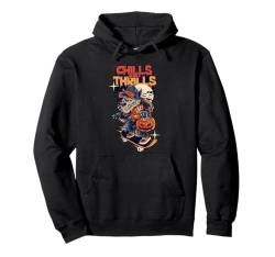 Chills and Thrills Gruseliger Werwolf Skateboarder Halloween Pullover Hoodie von This is how I Halloween Keep Halloween Simple