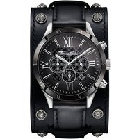 THOMAS SABO Chronograph REBEL ICON, (Set, 2-tlg., mit abnehmbarem breiten Lederarmband), ideal auch als Geschenk, Quarzuhr, Damen, Herren, Armbanduhr von Thomas Sabo