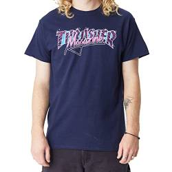 Thrasher T-Shirt Vice Logo (Navy) S von Thrasher