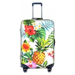 Thril Hawaiian Ananas Trolley Kofferhülle Elastische Kofferabdeckung Damen Mädchen Gepäckabdeckung X-Large, weiß, xl von Thril