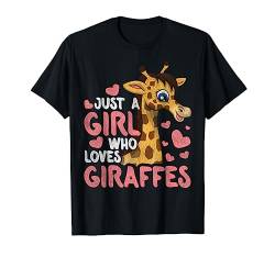 Nur ein Mädchen das Giraffen liebt Zoo Tier Geschenk Giraffe T-Shirt von Tier T-Shirts & Geschenkideen