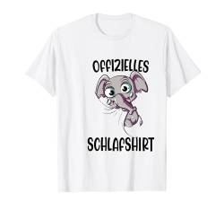 Offizielles Schlafshirt Elefant Nachthemd T-Shirt von Tiere Schlafanzug Pyjama Geschenk