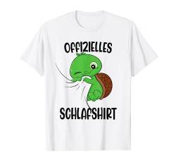 Offizielles Schlafshirt Schildkröte Nachthemd T-Shirt von Tiere Schlafanzug Pyjama Geschenk