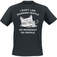 Tierisch T-Shirt - I Don't Like Morning People... - S bis 5XL - für Männer - Größe 4XL - schwarz von Tierisch