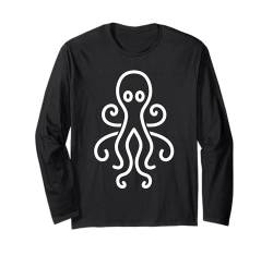 Tintenfisch-Tiere. Lustiger kleiner Einfacher Tintenfisch Langarmshirt von Tierliebhaber Oktopus Lustiger Tintenfisch