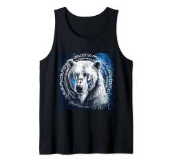 Eisbär T-Shirt Tier Kunst Polar Bear Eisbären Bären Tank Top von Tierwelten Shop IBK