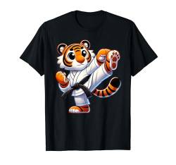 Lustiger Tiger Karate Athlet Schwarzer Gürtel Jungen Mädchen Kinder T-Shirt von Tiger Karate byAxisone