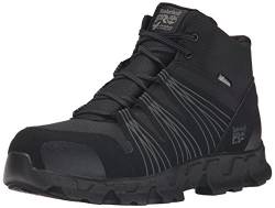 Timberland PRO Men's Powertrain Mid Alloy Toe ESD Industrial Hiking Boot, Black Synthetic, 7.5 W US von Timberland PRO