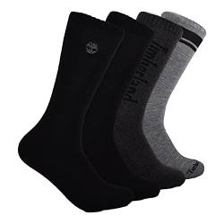 Timberland Herren Geschenkset Crew-Socken, Dark Grey Heather (4er-Pack), Large von Timberland