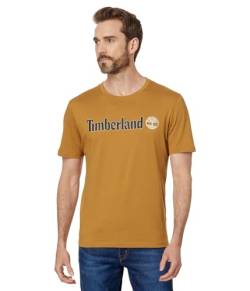 Timberland Herren Linear Logo Short Sleeve Tee Unterhemd, Weizenboot, M von Timberland