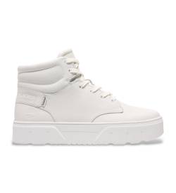 Timberland für Damen. TB0A27EKEM21 Laurel Court High Top Lederschuhe weiß (41 W), Wohnung, Schnürsenkel, Lässig, Nachhaltig von Timberland