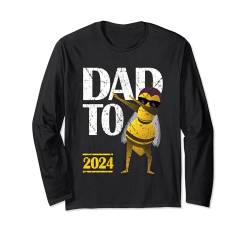 Dabbing Bee Vintage Bald Papa 2024 Lustiger werdender Papa Langarmshirt von TimeForTShirt