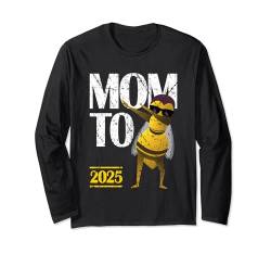 Soon To Be Mom 2025 Funny Bee Dabbing Schwangerschaftsankündigung Langarmshirt von TimeForTShirt