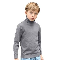 TinaDeer Rollkragenpullover Kinder Jungen Strickpullover Knitted Langarmshirt Baumwolle Weich Pullover Sweatshirt Winter Herbst Warm Oberteile für Junge, 2-10 Jahre von TinaDeer