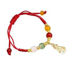 TingHaoO Regenbogen-Seil-Armband, handgewebt, mit bunten Strängen, verstellbares Armband, stilvolles Unisex-Handgelenk-Accessoire von TingHaoO