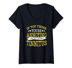 Damen Tinnitus T-Shirt mit V-Ausschnitt von Tinnitus Awareness