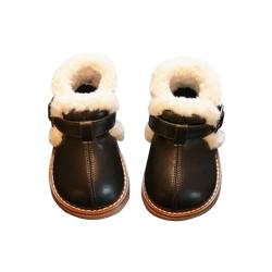 Ankle Short Boots Toddler Baby Girls Fashion Cute Shoes Autumn Warm Walking Shoes Indoor Soft Soled Shoes 1 2 Years Old Baby Ankle Snow Boots Little Girls Winter Snow Boots Outdoor, Schwarz , 25 EU von Tkukkwr