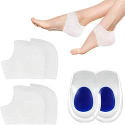 Tlily 3 Paar Fersenschalen,Einlagen für Plantarfasziitis,Gel-Fersenkissen,Fersenschutz,perfekt fürPlantarfasziitis, AchillessehnenentzüNdung und Fersenschmerzen,für Frauen und MäNner von Tlily