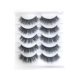 Eye Lashes Eye Mink Pairs Faux 8D Mink Pack Wimpern - Lashes Style Lashes Wimpern False Dramatic Volume Luxury Wispy Multipack (N, One Size) von Tmianya