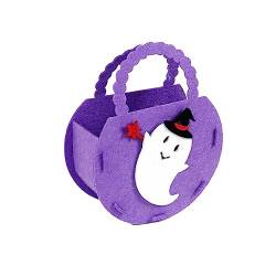 Halloween-Einkaufstasche, Vlies-Tasche, Halloween-Kindergeschenk, Süßigkeiten-Tasche, Halloween-Requisiten 23xq1156 (D, One Size) von Tmianya