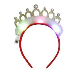 Weihnachtsdekorationen leuchten Weihnachtsbaum-Stirnband-Kopfbedeckungen und schmücken Partyzubehör Haarspange Mit Haarsträhne (B, One Size) von Tmianya