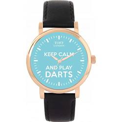 Toff London Blau Bleib ruhig und Spiele Darts Batons Watch von Toff London