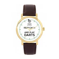 Toff London Bleib ruhig und Spiele Darts Green Batons Watch von Toff London