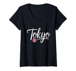 Damen Japanese Culture Lover Travel to Tokyo Asia Vacation Japan T-Shirt mit V-Ausschnitt von Tokio Reiseoutfit für Männer und Frauen