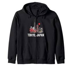 Tokyo Souvenir Japan Retro Vintage Skyline Männer Frauen Junge Kapuzenjacke von Tokyo Japan Souvenir Clothing Apparel